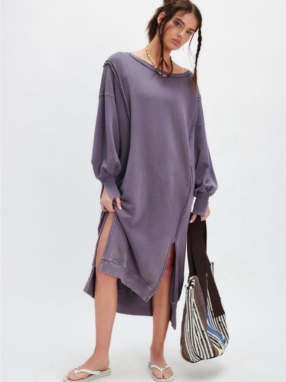 NWOT Free People We the Free Camden Maxi Sweatshirt Dress